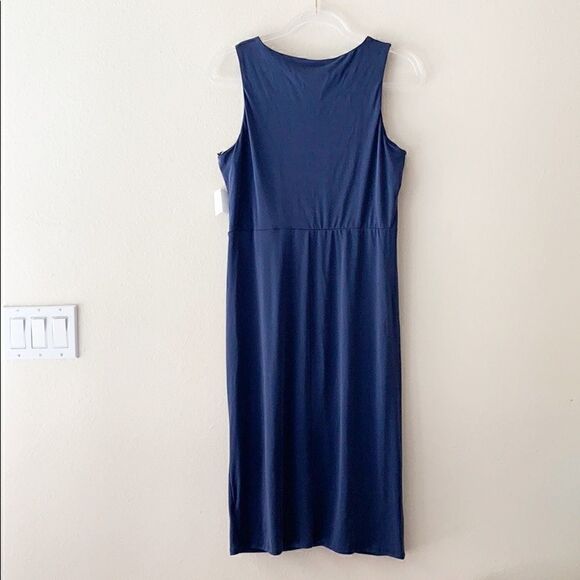Superfoxx  Navy Scoop Neck Runched Dress - Picture 4 of 6